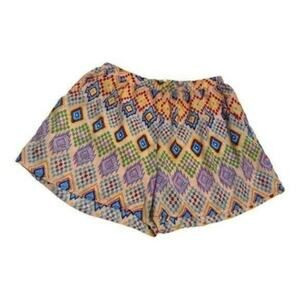 Pink Owl women’s sz medium high waisted shorts boho pink salmon Geo pullover